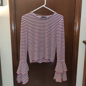 NWOT Bell Sleeve Crop Top